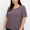 Sheego T-Shirt Print - Nachtblau Gemustert