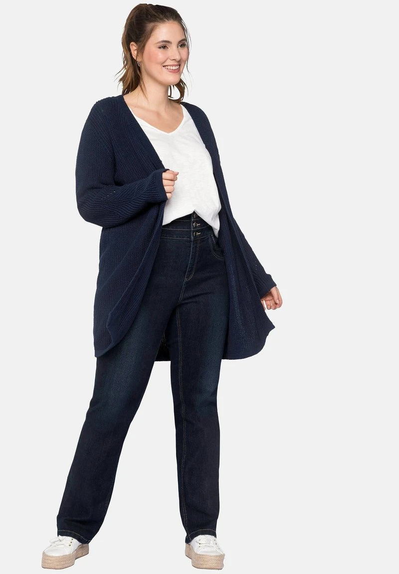 Sheego Strickjacke - Marine 4 Sheego Strickjacke - Marine – Bild 2