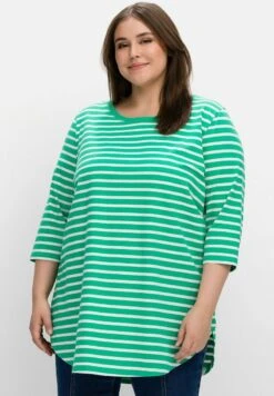 Sheego Langarmshirt - Blattgrün Weiß -Sheego 00f4f25a882a4897804151c6994e662f 1