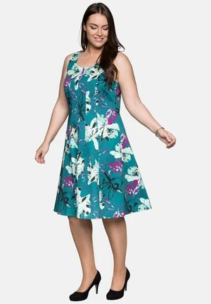 Sheego Jerseykleid - Petrol Bedruckt 8 Sheego Jerseykleid - Petrol Bedruckt – Bild 6