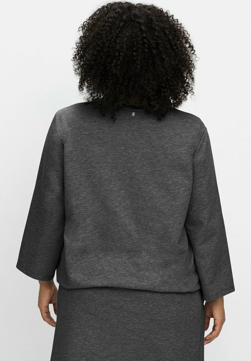 Sheego Langarmshirt - Rauchgrau Meliert 5 Sheego Langarmshirt - Rauchgrau Meliert – Bild 3