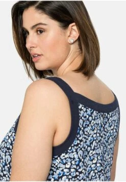 Sheego Top - Mittelblau Bedruckt -Sheego 028c8ae858be405cb3def7ef6730b86a