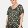 Sheego T-Shirt Print - Dunkeloliv Bedruckt