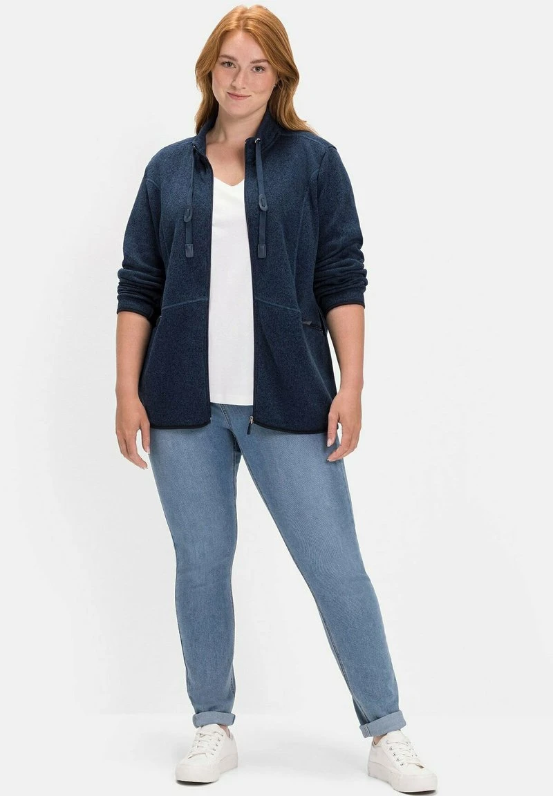 Sheego Sweatjacke - Nachtblau Meliert 4 Sheego Sweatjacke - Nachtblau Meliert – Bild 2