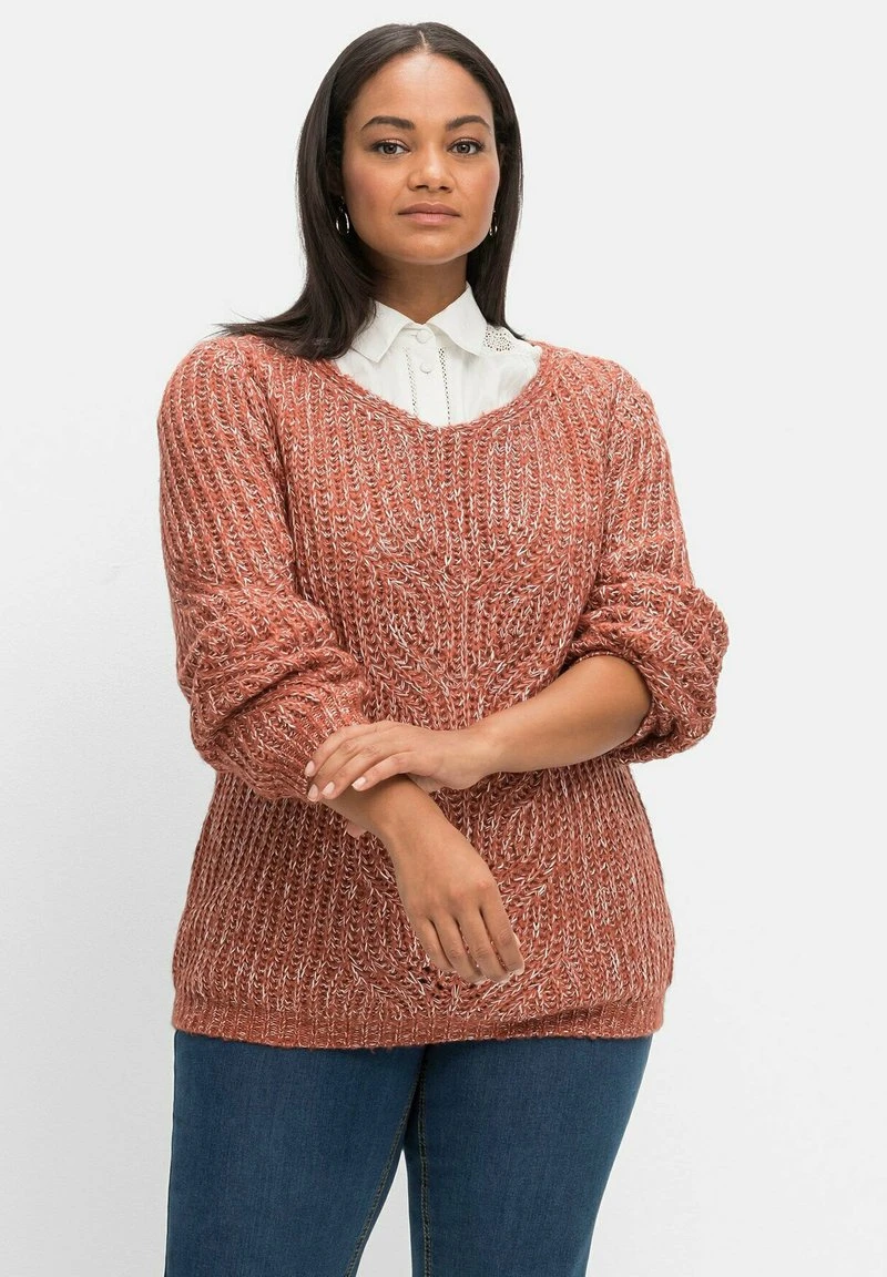 Sheego Strickpullover - Rostrot 8 Sheego Strickpullover - Rostrot – Bild 6