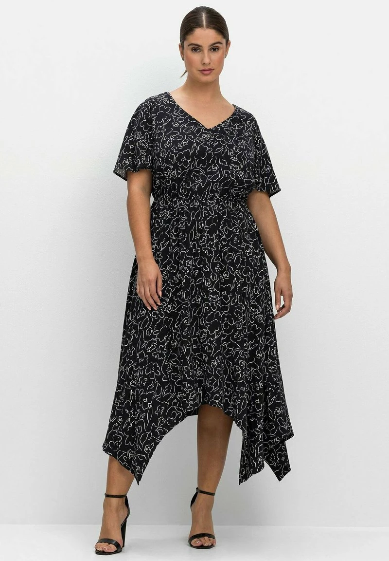 Sheego Freizeitkleid - Schwarz Gemustert 3 Sheego Freizeitkleid - Schwarz Gemustert