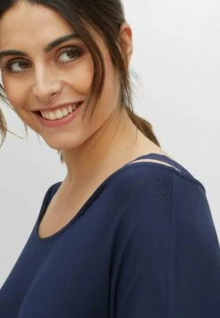 Sheego Nachtwäsche Shirt - Marine -Sheego 054b262d959f4f9c9acc486b30f07beb