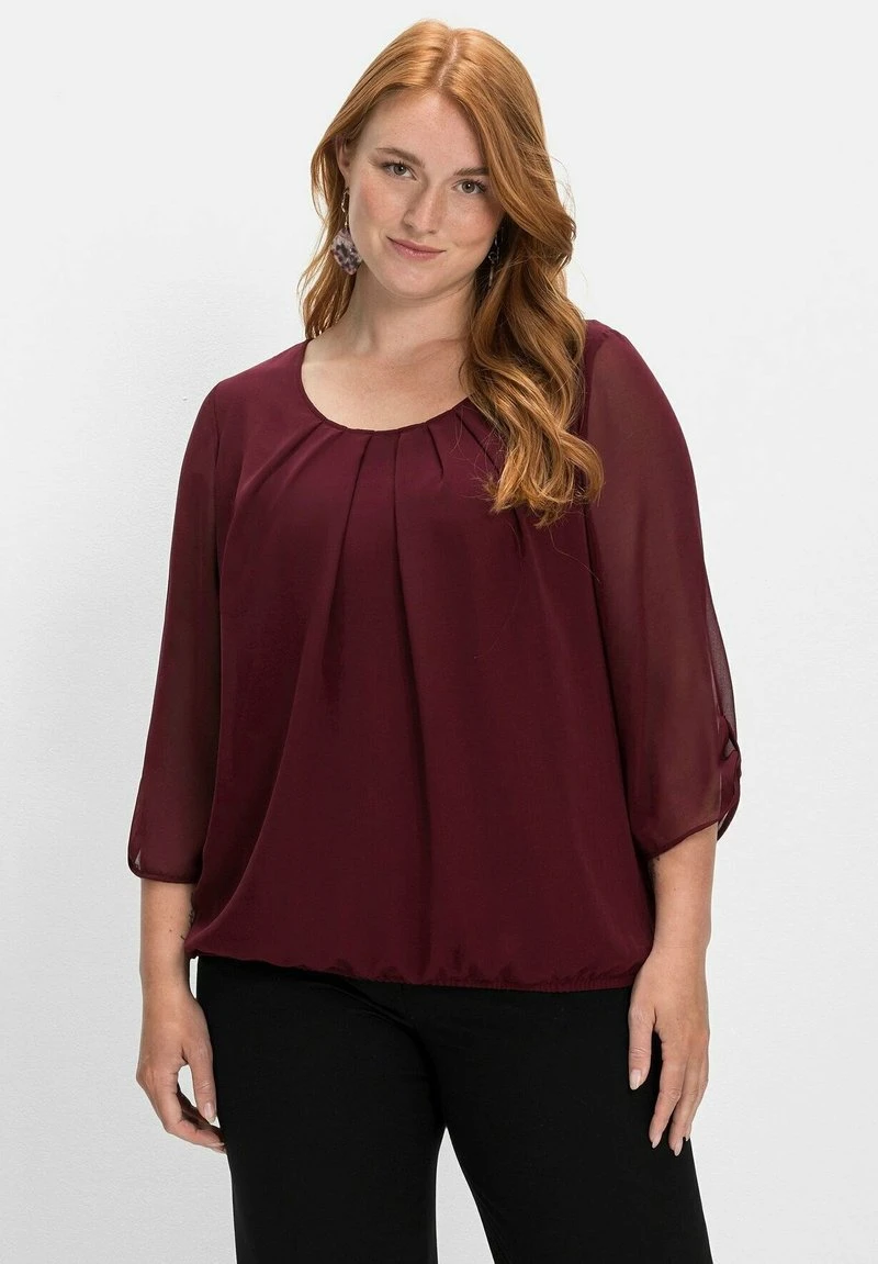 Sheego Bluse - Weinrot 8 Sheego Bluse - Weinrot – Bild 6