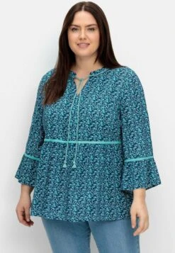 Sheego Bluse - Nachtblau Gemustert