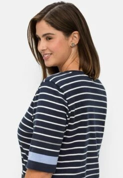 Sheego T-Shirt Print - Nachtblau Gestreift -Sheego 06cbb0965e5b4481a8140b55b433ca79
