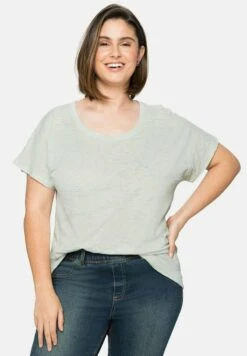 Sheego T-Shirt Print - Blassaqua -Sheego 07e7ce93fcd4453389792556e8915244 1