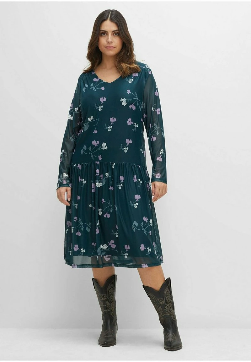 Sheego Jerseykleid - Tiefgrün Bedruckt 6 Sheego Jerseykleid - Tiefgrün Bedruckt – Bild 4