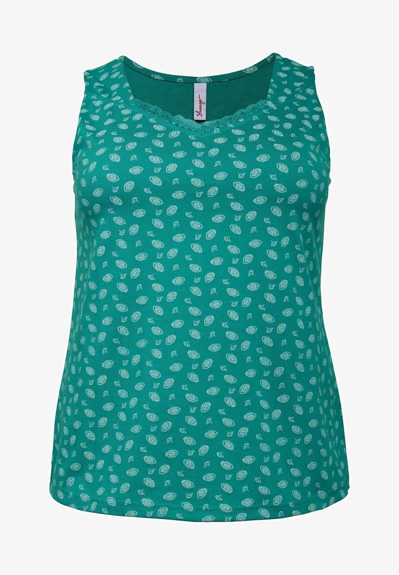 Sheego Bluse - Karibiktürkis Bedruckt 7 Sheego Bluse - Karibiktürkis Bedruckt – Bild 5