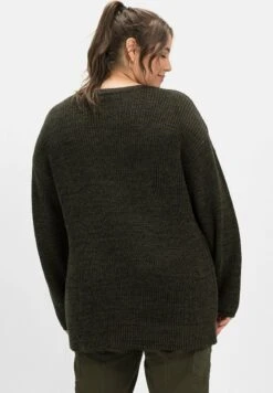 Sheego Strickpullover - Dunkeloliv Meliert 10 Sheego Strickpullover - Dunkeloliv Meliert -Sheego 08a7caffe4f34a21807ed06ab6f47fc3