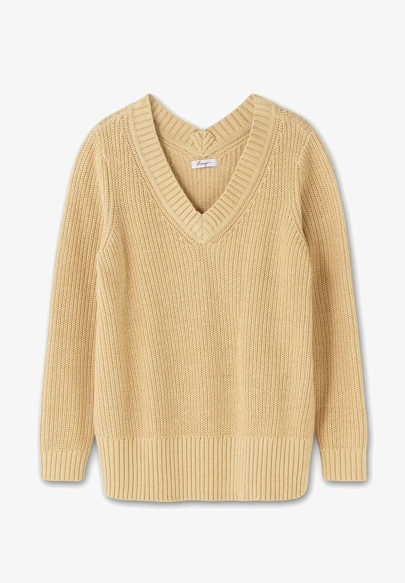 Sheego Strickpullover - Beigefarben Meliert 7 Sheego Strickpullover - Beigefarben Meliert – Bild 5