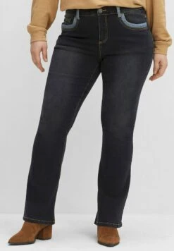 Sheego Jeans Bootcut - Black Denim