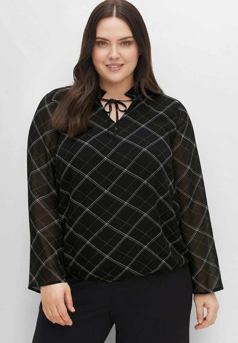 Sheego Bluse - Schwarz Gemustert 8 Sheego Bluse - Schwarz Gemustert – Bild 6