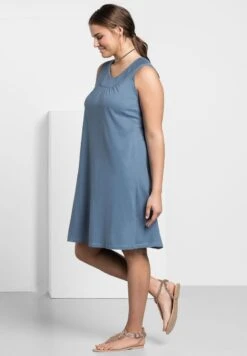 Sheego Jerseykleid - Blau 9 Sheego Jerseykleid - Blau -Sheego 0c224192a78941649fefd827f150201f