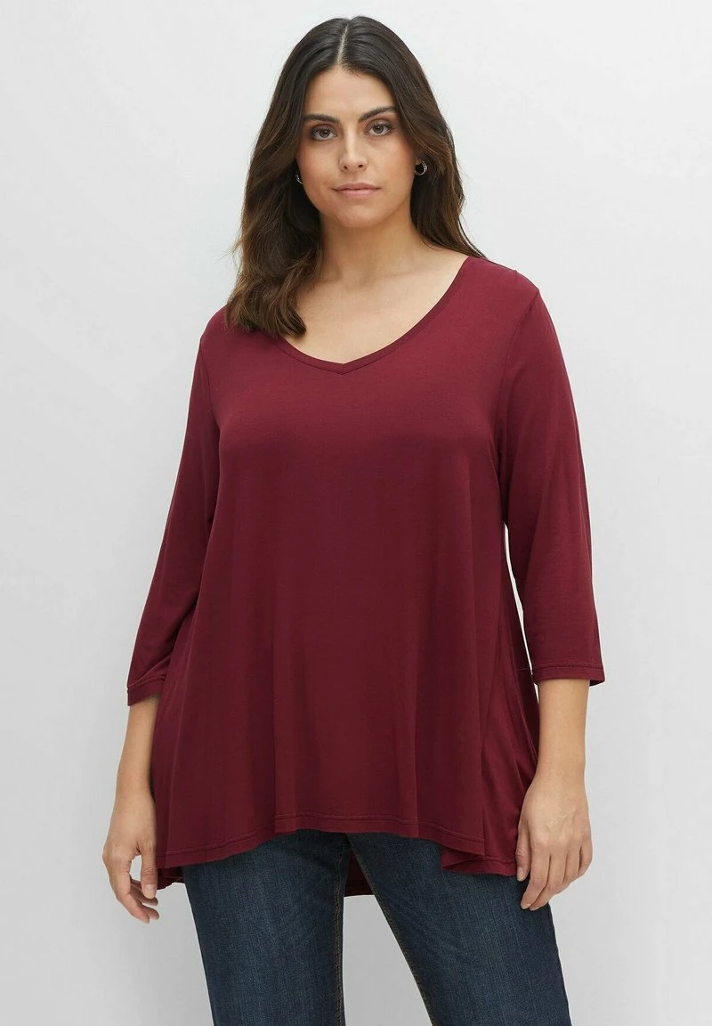 Sheego Langarmshirt - Weinrot 3 Sheego Langarmshirt - Weinrot