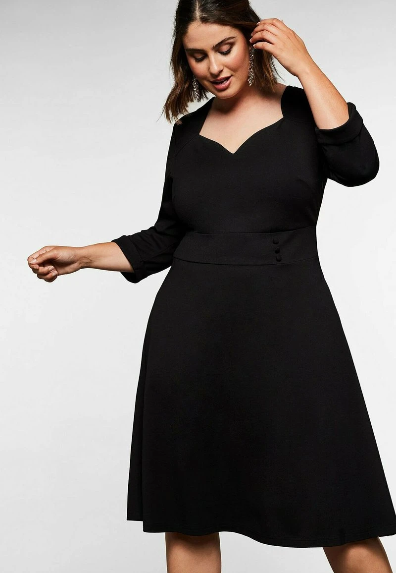 Sheego Jerseykleid - Schwarz 3 Sheego Jerseykleid - Schwarz