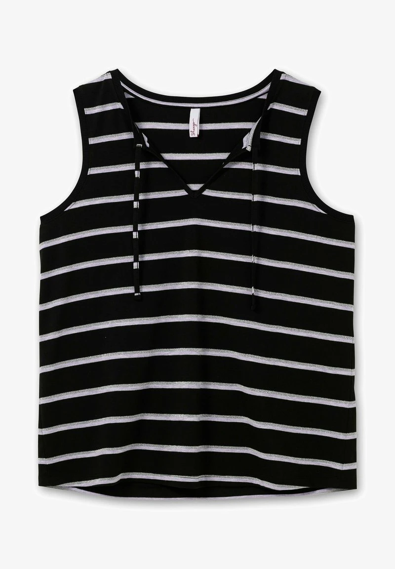 Sheego Top - Schwarz Gestreift 7 Sheego Top - Schwarz Gestreift – Bild 5