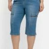 Sheego CAPRI - Jeans Shorts - Blue Bleached Denim 1 Sheego CAPRI - Jeans Shorts - Blue Bleached Denim -Sheego 0f95ca5d9f784d36b9ca93a7c57dc575