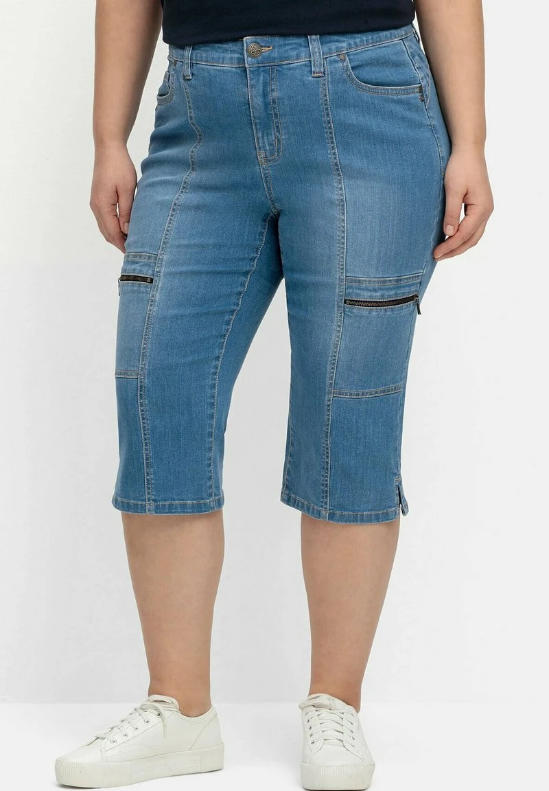 Sheego CAPRI - Jeans Shorts - Blue Bleached Denim 3 Sheego CAPRI - Jeans Shorts - Blue Bleached Denim