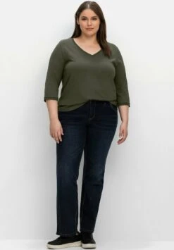 Sheego Langarmshirt - Dunkeloliv -Sheego 0ff7619154ea482381178afa0c4403b7