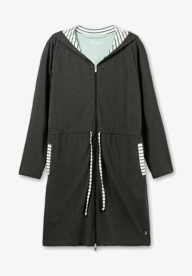 Sheego MORGENMANTEL - Bademantel - Anthrazit Meliert 8 Sheego MORGENMANTEL - Bademantel - Anthrazit Meliert – Bild 6