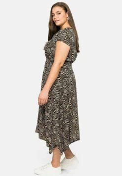 Sheego Freizeitkleid - Black/ White -Sheego 11007798c3fb454d91ea958cee530eda