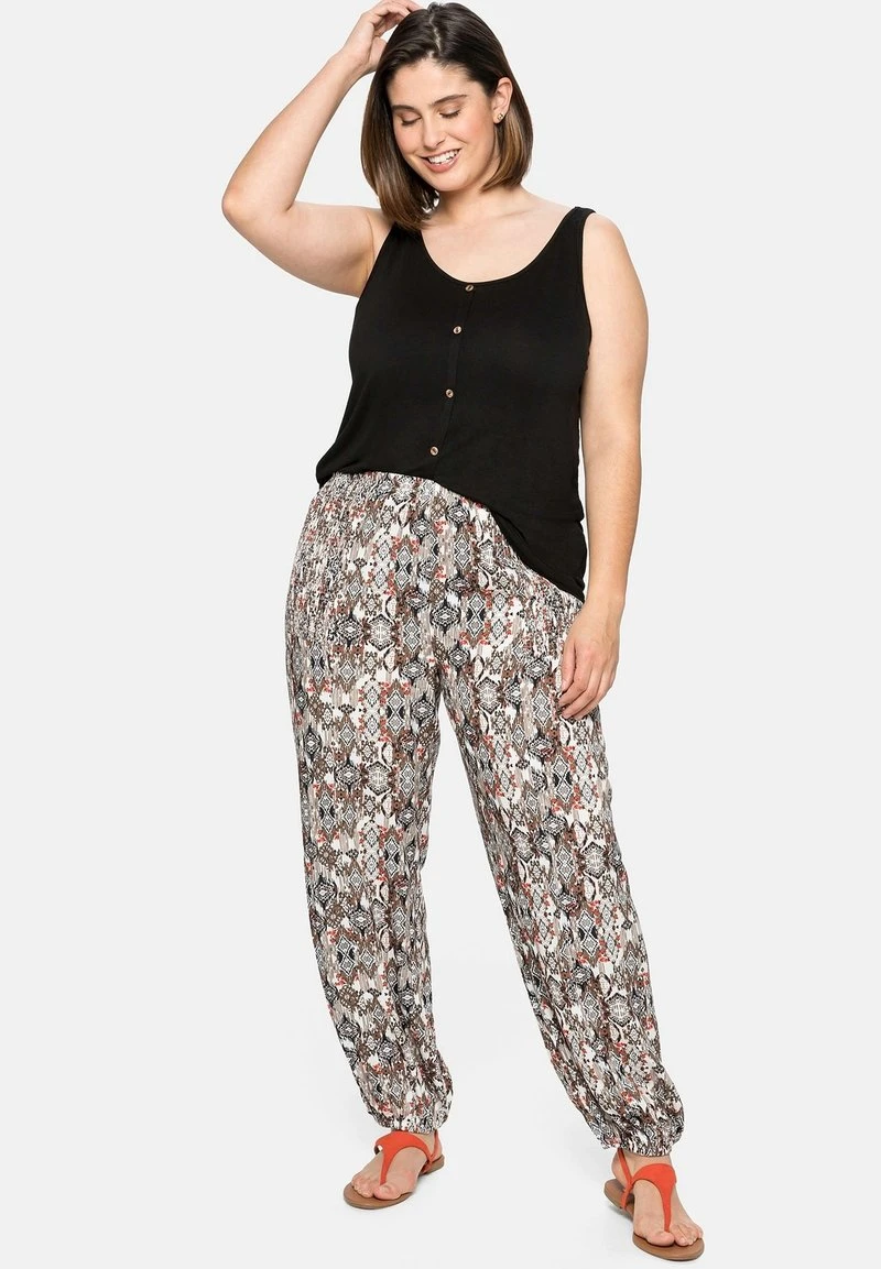 Sheego STRAND - Stoffhose - Rostrot Gemustert Brown 4 Sheego STRAND - Stoffhose - Rostrot Gemustert Brown – Bild 2