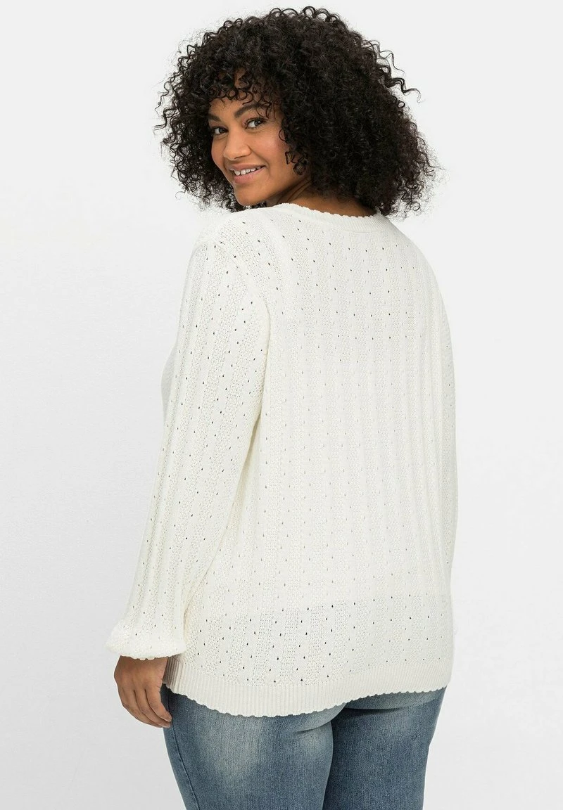 Sheego Strickjacke - Offwhite Gemustert 5 Sheego Strickjacke - Offwhite Gemustert – Bild 3