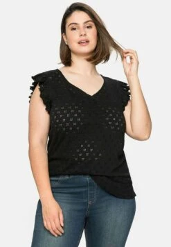 Sheego T-Shirt Print - Schwarz