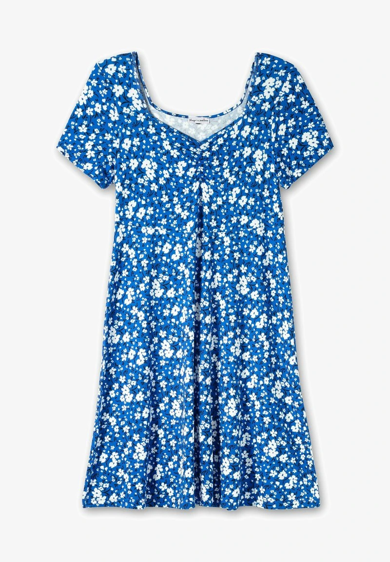 Sheego Jerseykleid - Blau Gemustert 8 Sheego Jerseykleid - Blau Gemustert – Bild 6