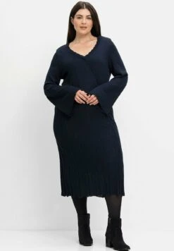 Sheego Strickkleid - Nachtblau