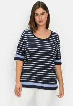 Sheego T-Shirt Print - Nachtblau Gestreift
