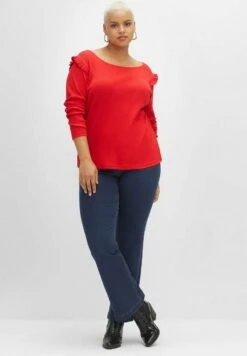 Sheego Langarmshirt - Mohnrot -Sheego 146661f65b714550bb931e18a6c147e3