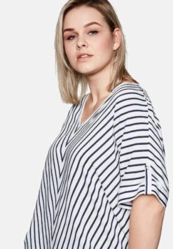 Sheego Tunika - Off-white/marine -Sheego 15fe89782e9d457294e44fa1913eec73