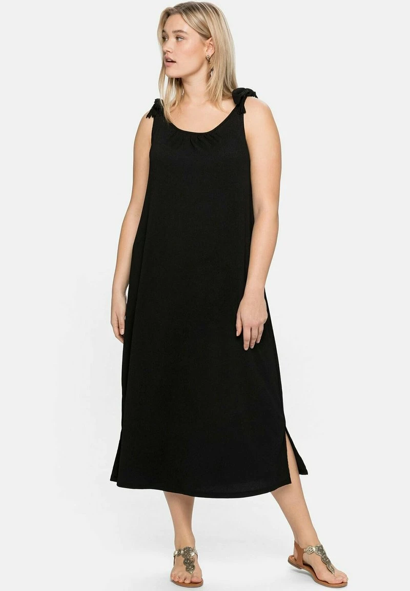 Sheego Jerseykleid - Schwarz 4 Sheego Jerseykleid - Schwarz – Bild 2