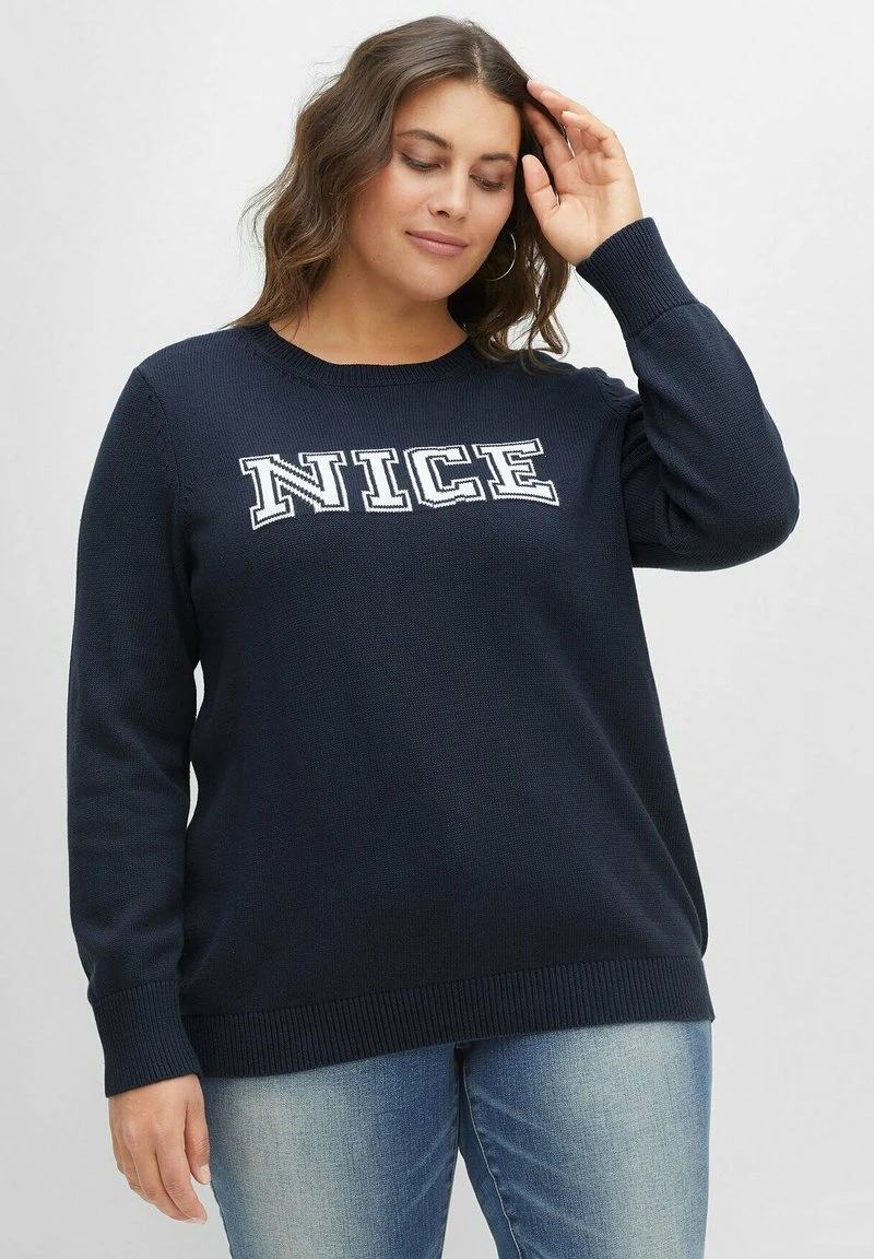 Sheego Strickpullover - Nachtblau 3 Sheego Strickpullover - Nachtblau