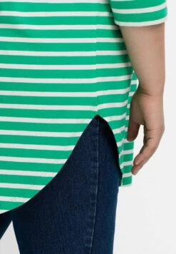 Sheego Langarmshirt - Blattgrün Weiß -Sheego 1a9dcc65bc4c47b2915438f18529b3d1