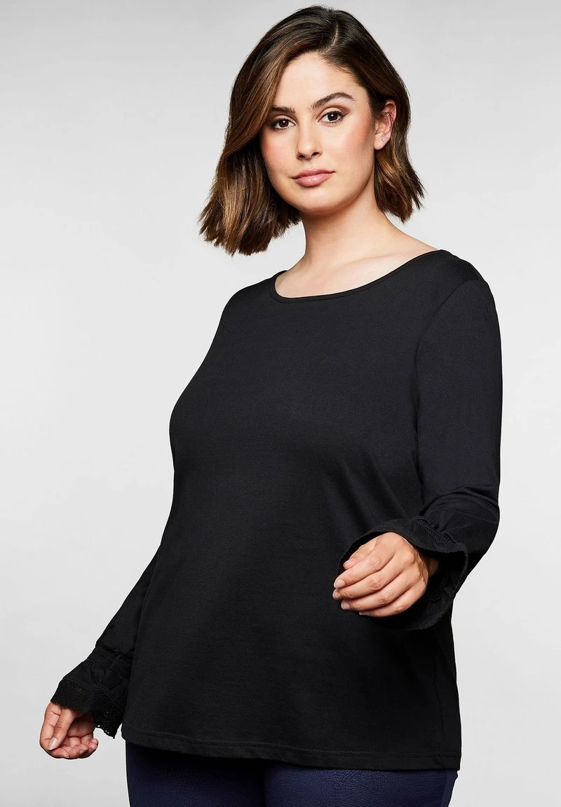 Sheego Langarmshirt - Schwarz 3 Sheego Langarmshirt - Schwarz