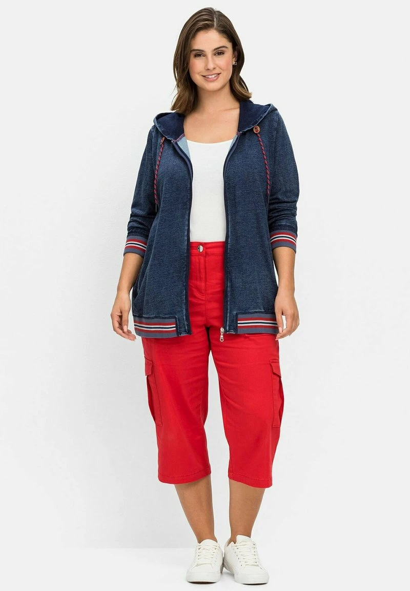 Sheego Sweatjacke - Dark Blue Denim 4 Sheego Sweatjacke - Dark Blue Denim – Bild 2