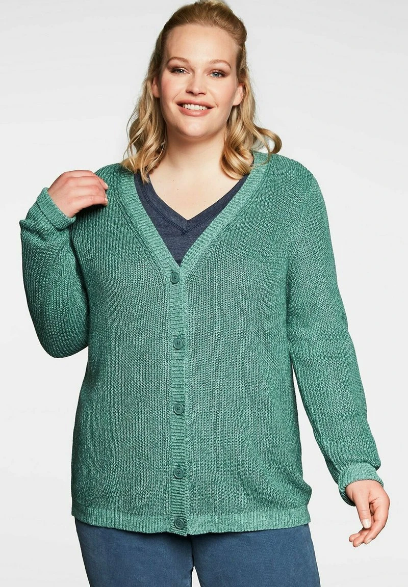 Sheego Strickjacke - Opalgrün 8 Sheego Strickjacke - Opalgrün – Bild 6