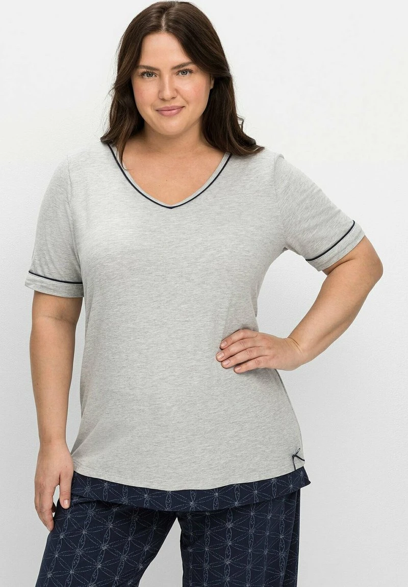 Sheego Nachtwäsche Shirt - Grau Meliert 8 Sheego Nachtwäsche Shirt - Grau Meliert – Bild 6