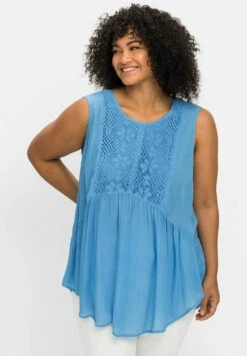 Sheego Bluse - Azurblau