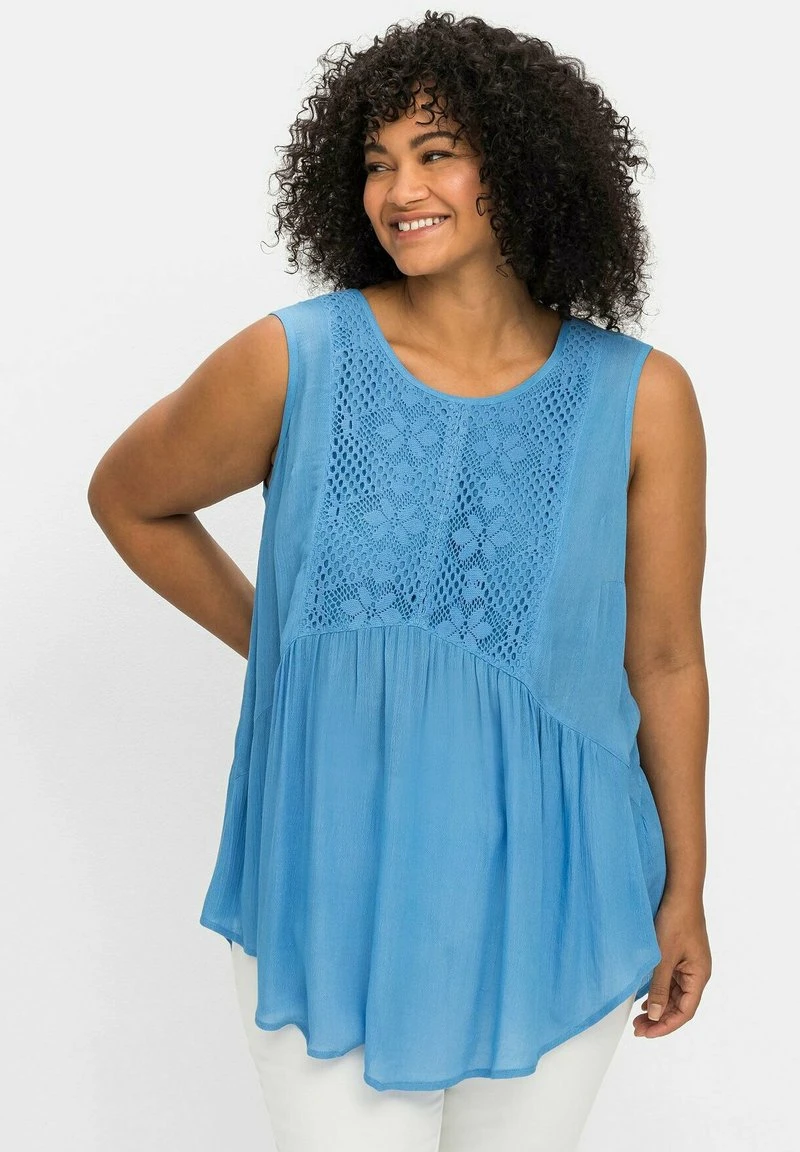 Sheego Bluse - Azurblau 3 Sheego Bluse - Azurblau