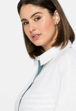 Sheego Hemdbluse - Weiß 11 Sheego Hemdbluse - Weiß -Sheego 1cc533e5acf0421aaf61f73696caa056