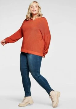 Sheego Strickpullover - Kupferfarben -Sheego 1d913496319c44388729b95fc23d52d3