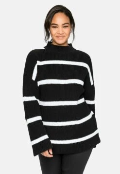 Sheego Strickpullover - Black/ White -Sheego 1e2dbb56a58e495a8345264ecb6fa573 1